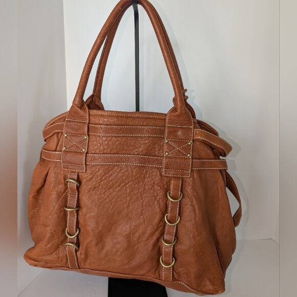 Cynthia Rowley Large Brown Leather Shoulder Bag Pre-owned - Picture 2 of 9